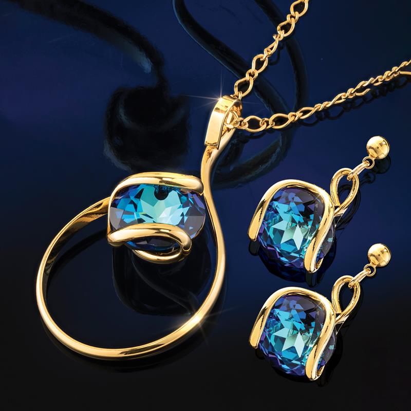 Lake Garda Blue Necklace & Earrings